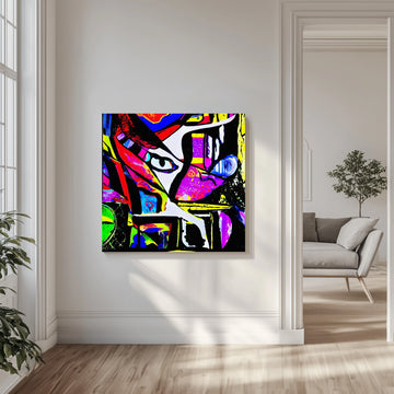Vibrant Abstract Gaze | Canvas - Room Interior 1
