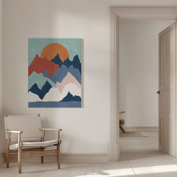 Colorful Mountain Sunset | Canvas - Room Interior 1