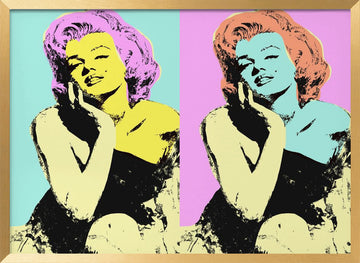 Colorful Pop Art Icon | Poster - Gold Frame Interior