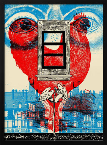 Eyes Heart Window City | Poster - Black Metal Frame Interior