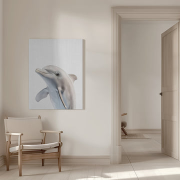 Friendly Dolphin Portrait | Canvas - Room Interior 1