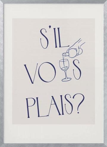 Pour with Grace | Poster - Silver Frame Interior