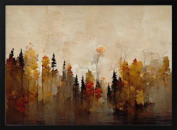 Whispering Trees | Poster - Black Metal Frame Interior