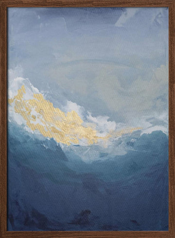 Natural Beauty of Ocean | Poster - Walnut Frame Interior