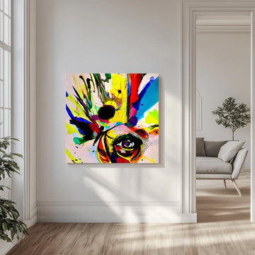 Vibrant Eye Splash | Canvas - Room Interior 1