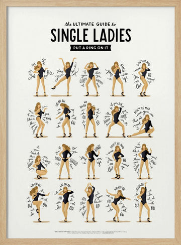 Iconic Dance Poses | Poster - Wood Frame Interior