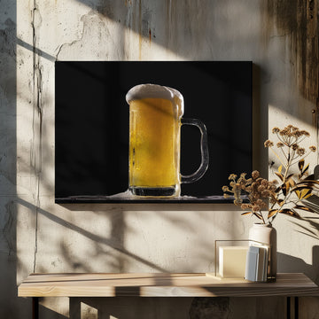 Overflowing Cold Beer | Canvas - Room Interior 2