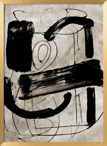 Vintage Abstract | Poster - Gold Frame Interior