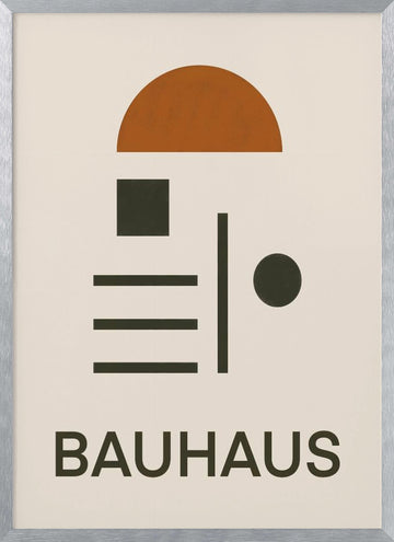 Bauhaus Geometric Abstraction | Poster - Silver Frame Interior