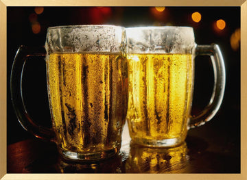 Two Cold Beers | Poster - Gold Frame Interior