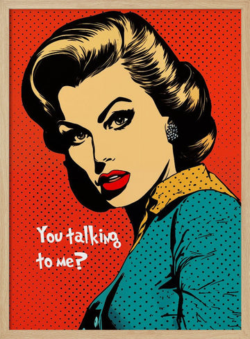 Sassy Pop Art Woman | Poster - Wood Frame Interior