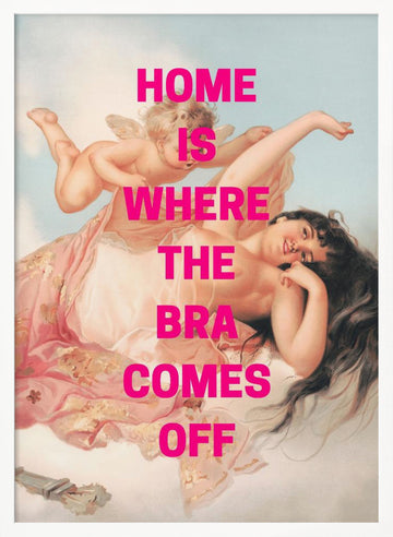 Bra Off Renaissance Humor | Poster - White Frame Interior