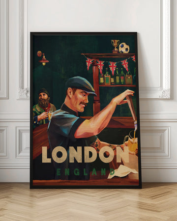 London England Pub Bartender | Poster - Room Interior 1