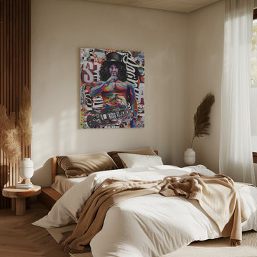 Vibrant Rocker Portrait | Canvas - Room Interior 2