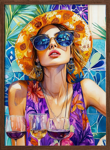 Vibrant Summer Style | Poster - Walnut Frame Interior