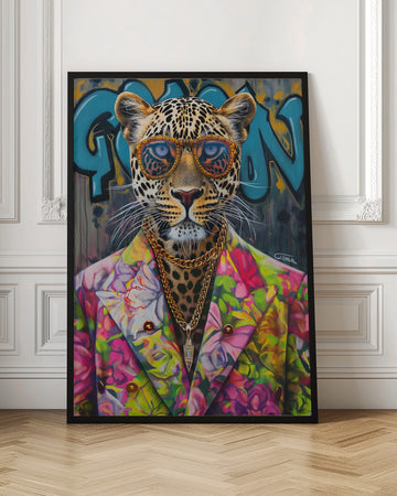 Stylish Leopard Graffiti | Poster - Room Interior 1