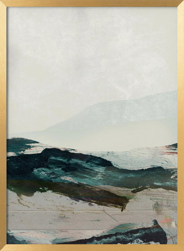 Mountains No2 | Poster - Gold Frame Interior