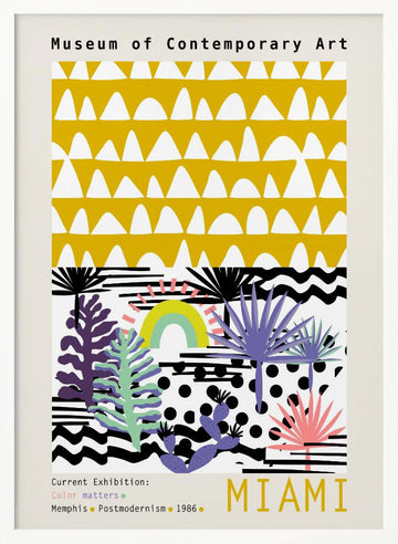 Miami Memphis Tropical Design | Poster - White Frame Interior