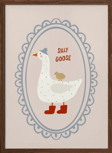 Sillygoose | Poster - Walnut Frame Interior