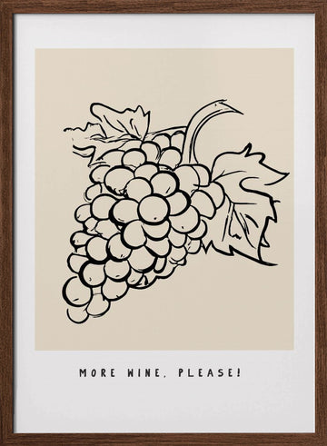 Grapes of Joy | Poster - Walnut Frame Interior