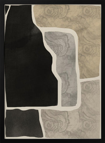 Abstract Organic Textures | Poster - Black Metal Frame Interior
