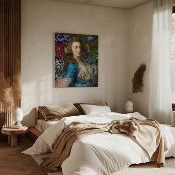 Rococo Lady Graffiti | Canvas - Room Interior 2