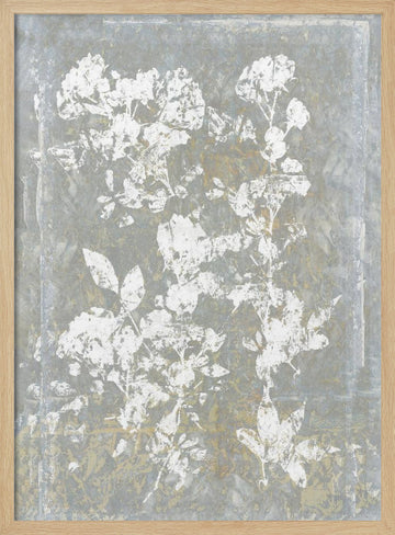 Faded Floral Silhouette | Poster - Wood Frame Interior