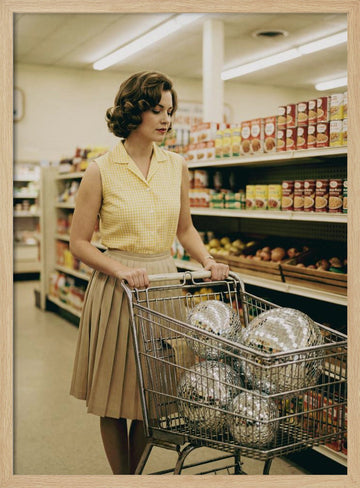Grocery Store Glamour | Poster - Wood Frame Interior