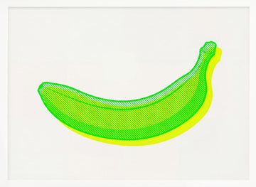 Neon Green Banana | Poster - White Frame Interior