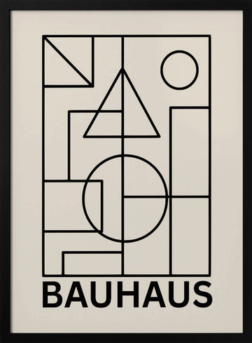 Bauhaus Geometric Composition | Poster - Black Metal Frame Interior