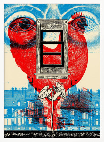 Eyes Heart Window City | Poster - White Frame Interior