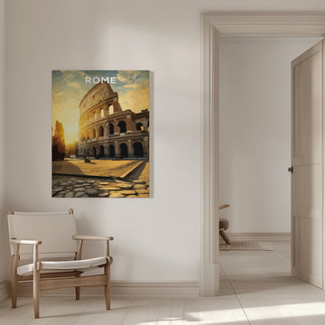 Ancient Rome Colosseum Sunset | Canvas - Room Interior 1