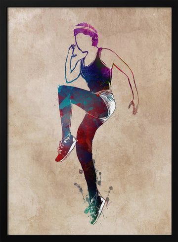 Vibrant Fitness Movement | Poster - Black Metal Frame Interior