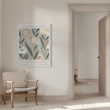 Soft Pastel Florals | Canvas - Room Interior 1