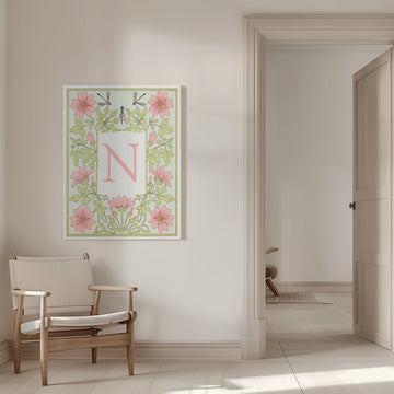 Art Nouveau Floral N | Canvas - Room Interior 1