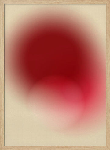 Red Gradient Aura | Poster - Wood Frame Interior