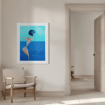 DIVING WOMAN | Canvas - Room Interior 1