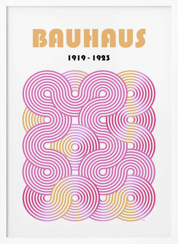 Bauhaus Geometric Lines | Poster - White Frame Interior