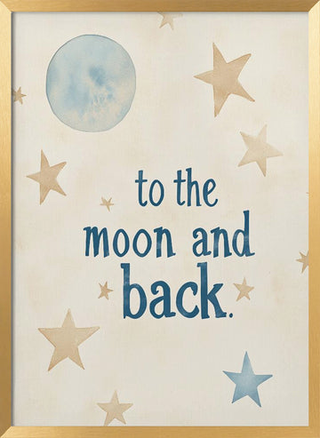 Lunar Love Journey | Poster - Gold Frame Interior