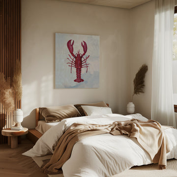 Vibrant Red Lobster | Canvas - Room Interior 2