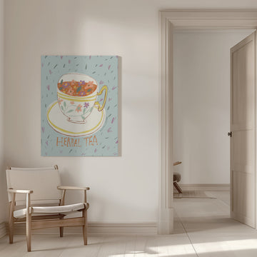 Floral Herbal Tea | Canvas - Room Interior 1