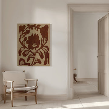 Earthy Floral Motif | Canvas - Room Interior 1
