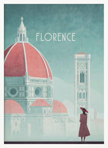 Florence - Piazza del Duomo | Poster - White Frame Interior