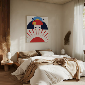 Japanese Geisha Rising Sun | Canvas - Room Interior 2