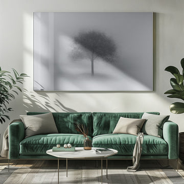 Misty Solitary Tree | Poster - Room Interior 1