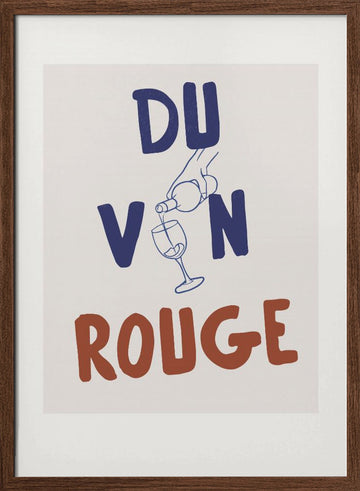 Wine and Simplicity | Poster - Walnut Frame Interior