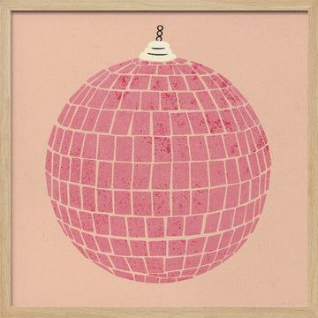 Disco Ball | Poster - Wood Frame Interior