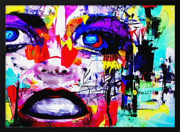Vibrant Urban Portrait | Poster - Black Metal Frame Interior