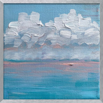 Serene Ocean Clouds | Poster - Silver Frame Interior