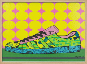 Colorful Pop Art Sneaker | Poster - Wood Frame Interior